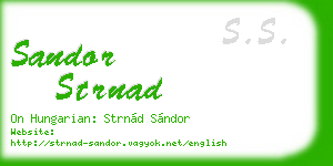 sandor strnad business card